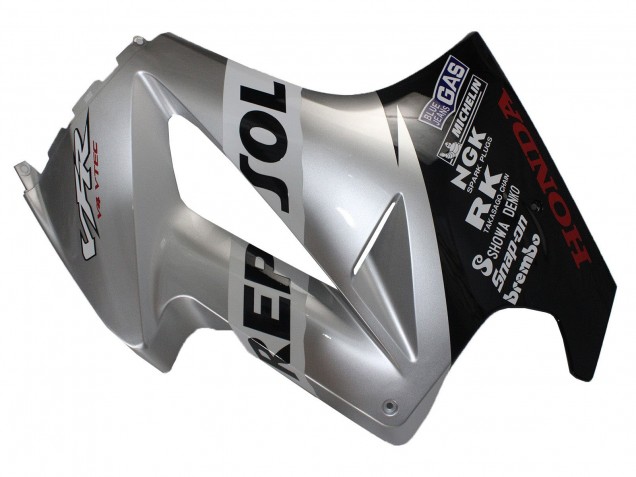 Honda VFR 800 Motorrad Verkleidung 2002-2013 - Silber Glanzendes Schwarz Repsol
