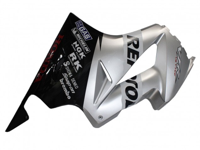 Honda VFR 800 Motorrad Verkleidung 2002-2013 - Silber Glanzendes Schwarz Repsol