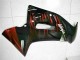 Kawasaki EX650 Motorrad Verkleidung 2006-2008 - Glanzendes Schwarz Rot Flamme