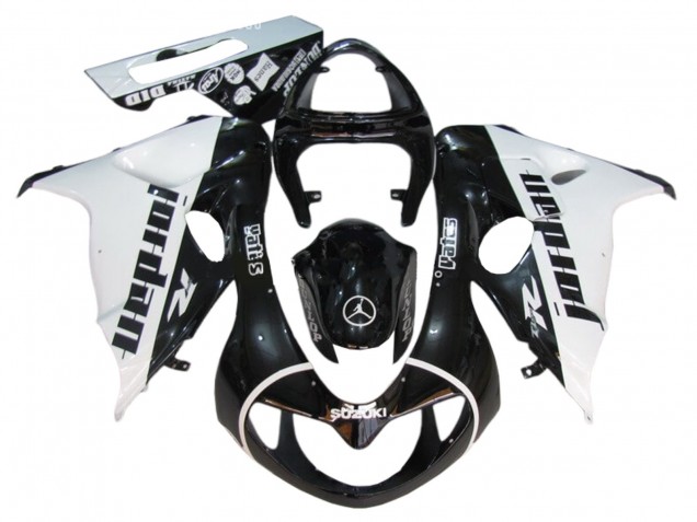 Suzuki TL1000R Motorrad Verkleidung 1998-2003 - Glanzendes Schwarz Weiss Jordan