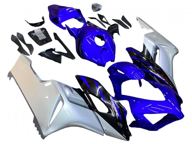 Honda CBR1000RR Motorrad Verkleidung 2004-2005 - Silber Blau Glanzendes Schwarz