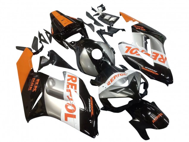 Honda CBR1000RR Motorrad Verkleidung 2004-2005 - Orange Silber Glanzendes Schwarz Repsol