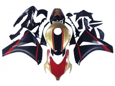 Honda CBR1000RR Motorrad Verkleidung 2008-2011 - Gold Rot Glanzendes Schwarz
