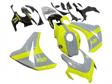 Honda CBR1000RR Motorrad Verkleidung 2008-2011 - Nardo Grau Fluoreszierendes Grun
