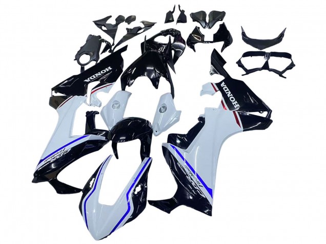 Honda CBR1000RR Motorrad Verkleidung Kit 2017-2023 - Weiss Blau Glanzendes Schwarz