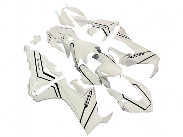 Honda CBR1000RR Motorrad Verkleidung 2017-2023 - Weiss mit Schwarz Streifen Fireblade