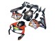 Honda CBR600RR Motorrad Verkleidung 2003-2004 - Matt Schwarz Orange Repsol Rossi 46
