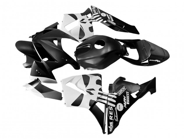 Honda CBR600RR Motorrad Verkleidung 2005-2006 - Schwarz Weiss
