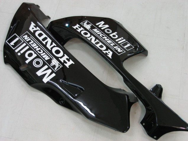 Honda CBR600RR Motorrad Verkleidung 2005-2006 - Glanzendes Schwarz Weiss West