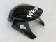 Honda CBR600RR Motorrad Verkleidung 2005-2006 - Glanzendes Schwarz Weiss West
