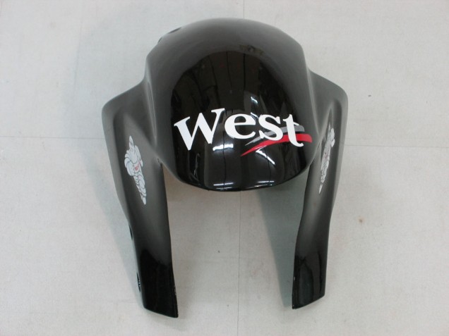 Honda CBR600RR Motorrad Verkleidung 2005-2006 - Glanzendes Schwarz Weiss West