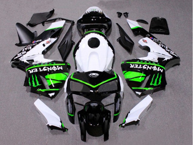 Honda CBR600RR Motorrad Verkleidung 2005-2006 - Weiss Schwarz Grun Monster