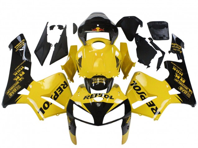 Honda CBR600RR Motorrad Verkleidung 2005-2006 - Gelb Schwarz Repsol