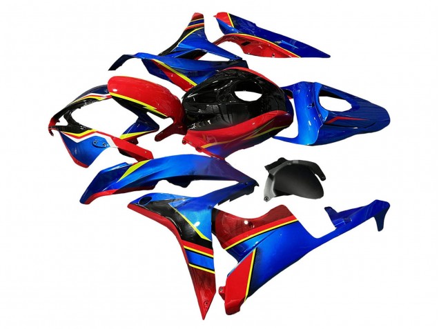 Honda CBR600RR Motorrad Verkleidung 2007-2008 - Blau Rot Gelb Glanzendes Schwarz