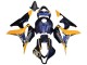 Honda CBR600RR Motorrad Verkleidung 2007-2008 - Orange Dunkel Blau Trick Star 06
