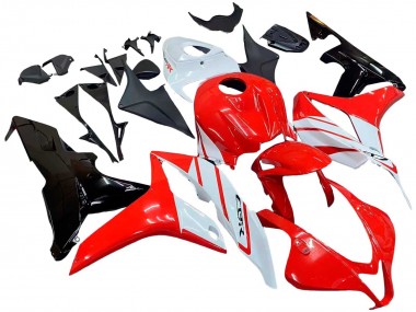 Honda CBR600RR Motorrad Verkleidung 2007-2008 - Weiss Rot Glanzendes Schwarz