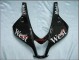 Honda CBR600RR Motorrad Verkleidung 2007-2008 - Glanzendes Schwarz Weiss West