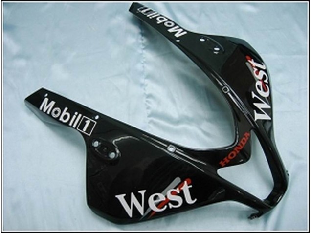 Honda CBR600RR Motorrad Verkleidung 2007-2008 - Glanzendes Schwarz Weiss West