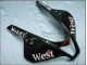 Honda CBR600RR Motorrad Verkleidung 2007-2008 - Glanzendes Schwarz Weiss West