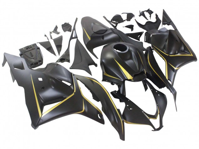 Honda CBR600RR Motorrad Verkleidung 2009-2012 - Matt Schwarz Gold