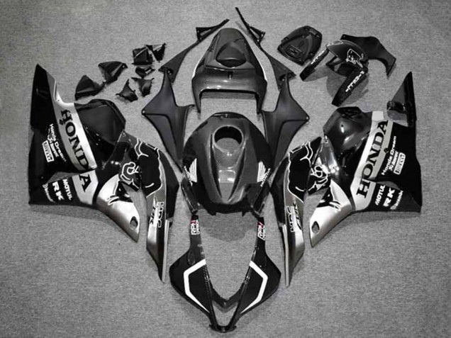 Honda CBR600RR Motorrad Verkleidung 2009-2012 - Silber Glanzendes Schwarz HRC