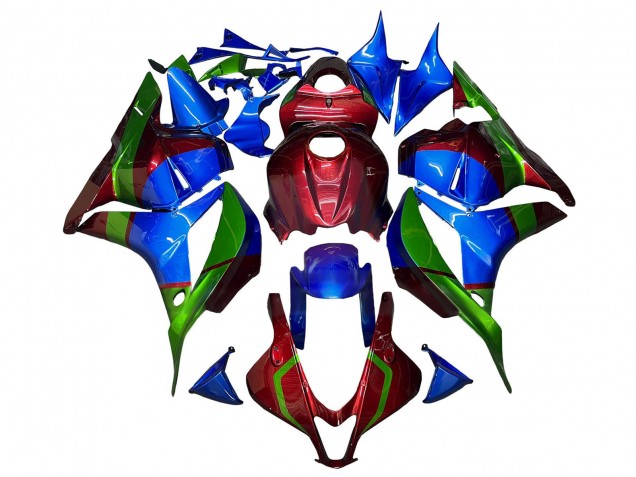 Honda CBR600RR Motorrad Verkleidung 2009-2012 - Blau Rot Grun
