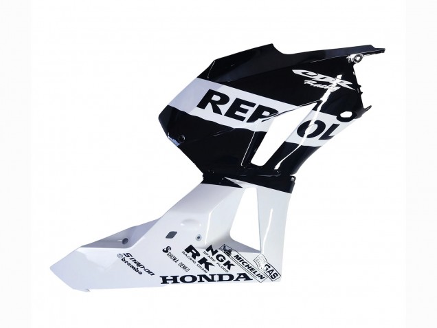 Honda CBR600RR Motorrad Verkleidung 2013-2023 - Weiss Glanzendes Schwarz Repsol