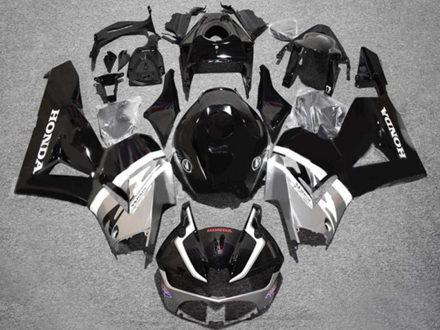 Honda CBR600RR Motorrad Verkleidung 2013-2023 - Silber Glanzendes Schwarz