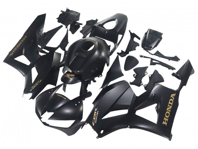 Honda CBR600RR Motorrad Verkleidung 2013-2023 - Matt Schwarz Gold Aufkleber