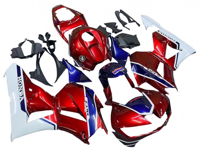 Honda CBR600RR Motorrad Verkleidung 2013-2023 - Weiss Rot Blau HRC