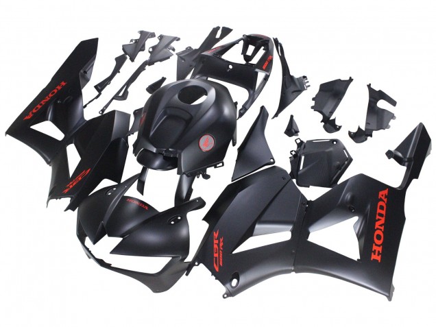 Honda CBR600RR Motorrad Verkleidung 2013-2023 - Matt Schwarz Rot Aufkleber