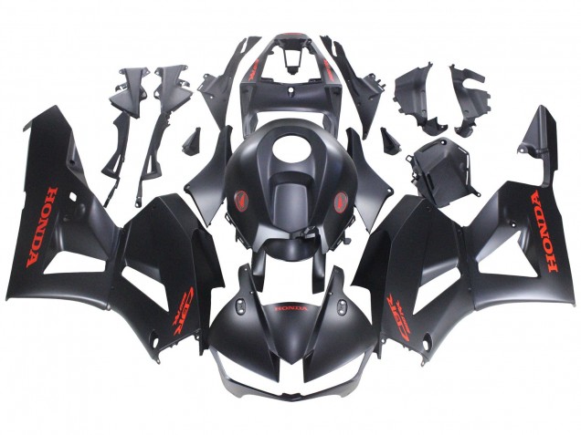 Honda CBR600RR Motorrad Verkleidung 2013-2023 - Matt Schwarz Rot Aufkleber