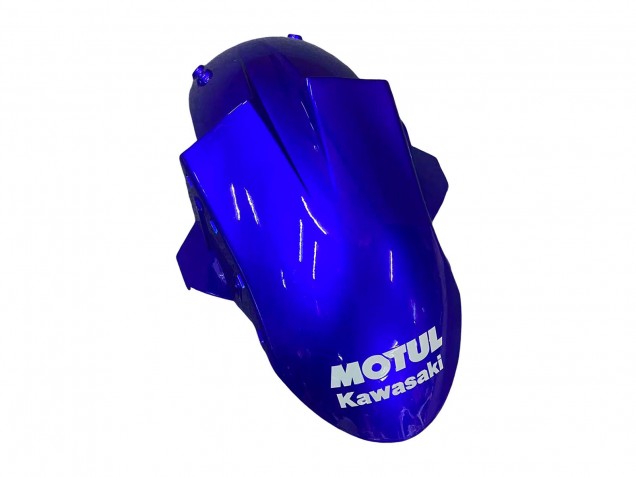 Kawasaki ZX10R Motorrad Verkleidung 2004-2005 - Glanzendes Blau Weiss Fiat Motul