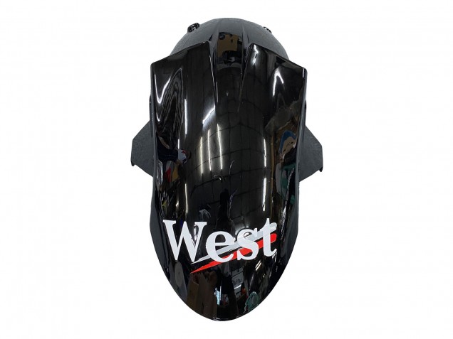 Kawasaki ZX10R Motorrad Verkleidung 2006-2007 - Glanzendes Schwarz Weiss West