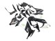 Kawasaki ZX10R Motorrad Verkleidung 2008-2010 - Glanzendes Schwarz Weiss Grun Monster Elf