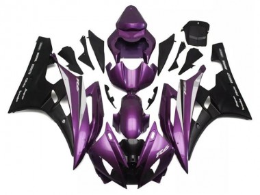 Yamaha YZF R6 Motorrad Verkleidung 2006-2007 - Lila Matt Schwarz Santunder