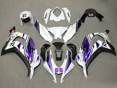 Kawasaki ZX10R Motorrad Verkleidung 2016-2020 - Weiss Lila Schwarz Alstare 85
