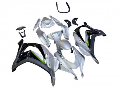Kawasaki ZX10R Motorrad Verkleidung 2016-2020 - Silber Grun Schwarz
