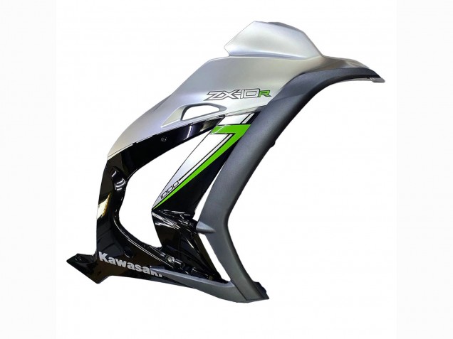 Kawasaki ZX10R Motorrad Verkleidung 2016-2020 - Silber Grun Schwarz