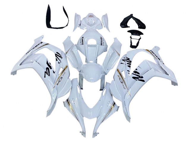 Kawasaki ZX10R Motorrad Verkleidung 2016-2020 - Weiss Gold Schwarz