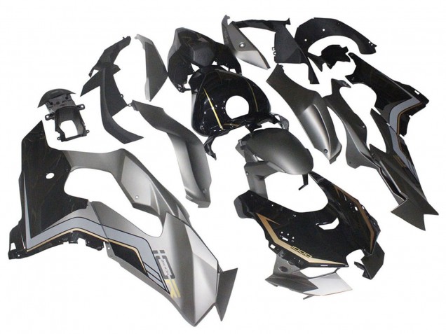 Kawasaki ZX10R Motorrad Verkleidung 2021-2026 - Schwarz Grau Gold
