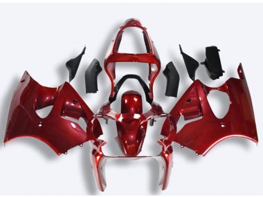Kawasaki ZX6R Motorrad Verkleidung 2000-2002 - Rot