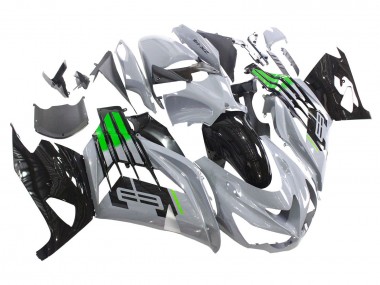 Kawasaki ZX14R ZZR1400 Motorrad Verkleidung 2012-2024 - Grau Grun Schwarz