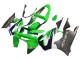 Kawasaki ZX6R Motorrad Verkleidung 1998-1999 - Grun Weiss Dunkel Blau Silber