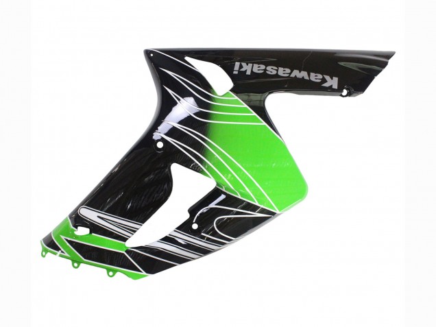 Kawasaki ZX6R Motorrad Verkleidung 2003-2004 - Grun Weiss Schwarz