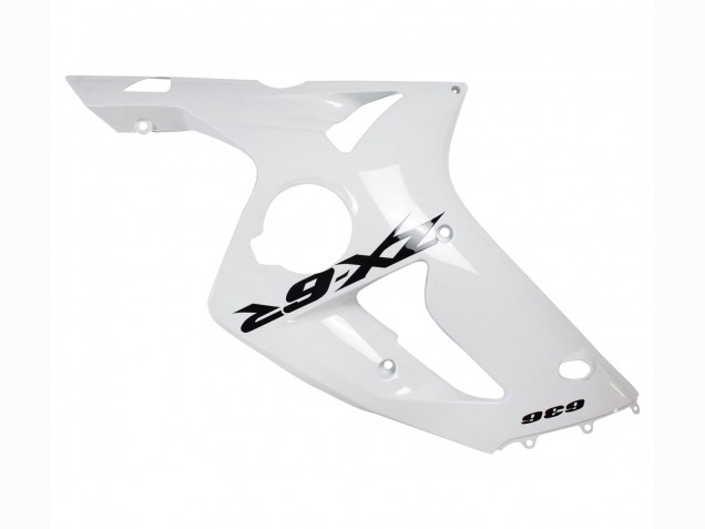 Kawasaki ZX6R Motorrad Verkleidung 2003-2004 - Weiss Schwarz Aufkleber