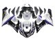 Kawasaki ZX6R Motorrad Verkleidung 2005-2006 - Weiss Lila Schwarz Rizoma Playboy Denso