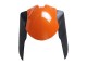 Kawasaki ZX6R Motorrad Verkleidung 2007-2008 - Orange Schwarz Ninja