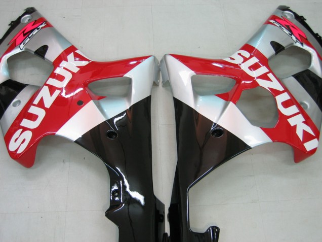Suzuki GSXR1000 Motorrad Verkleidung 2000-2002 - Rot Silber Weiss Schwarz