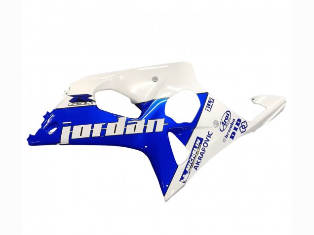 Suzuki GSXR1000 Motorrad Verkleidung 2000-2002 - Weiss Blau Jordan 59
